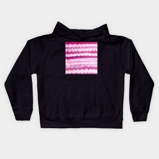 Abstract Watercolor Stripes in pink Kids Hoodie